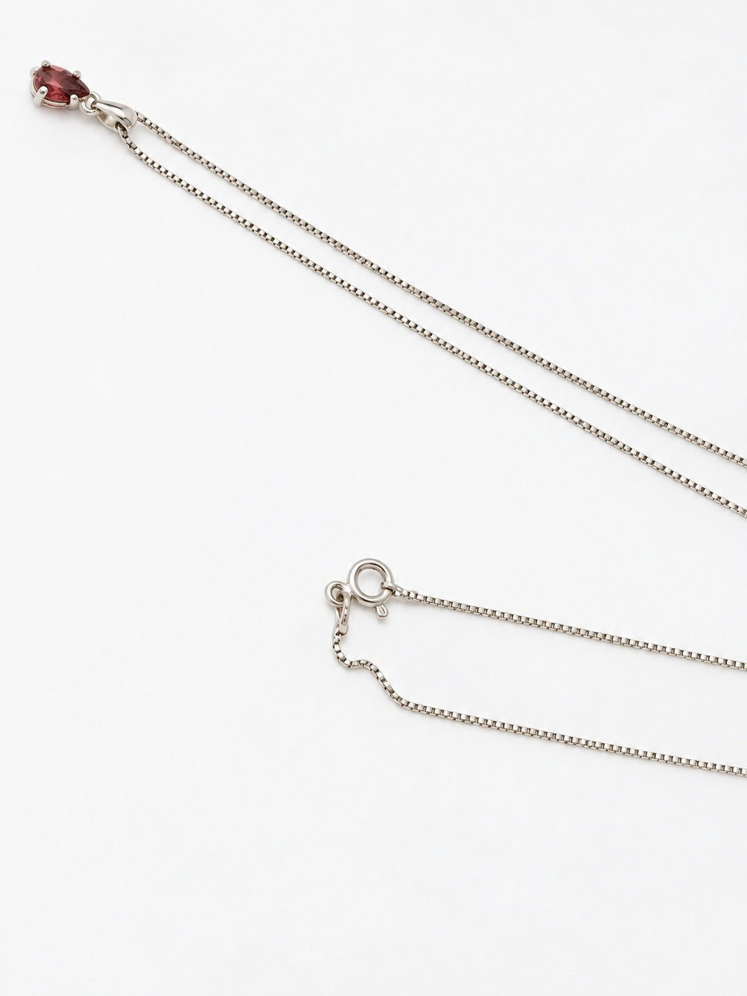 Pink Tourmaline 925 Sterling Silver Teardrop Pendant Necklace