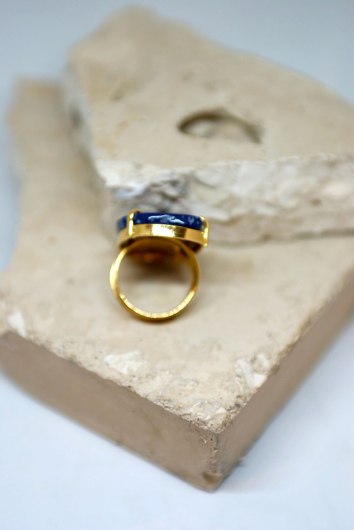 Purple Agate 18k Gold Vermeil Statement Ring