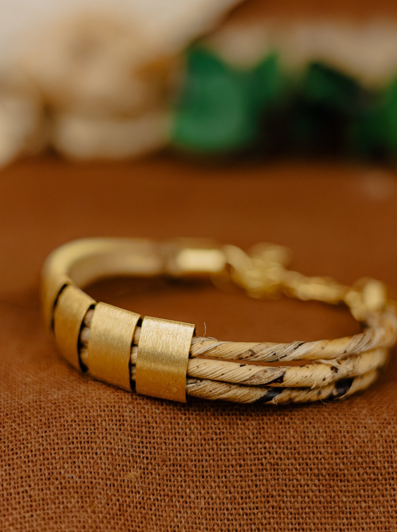Buriti Palm Layered Teardrop Loop Earrings