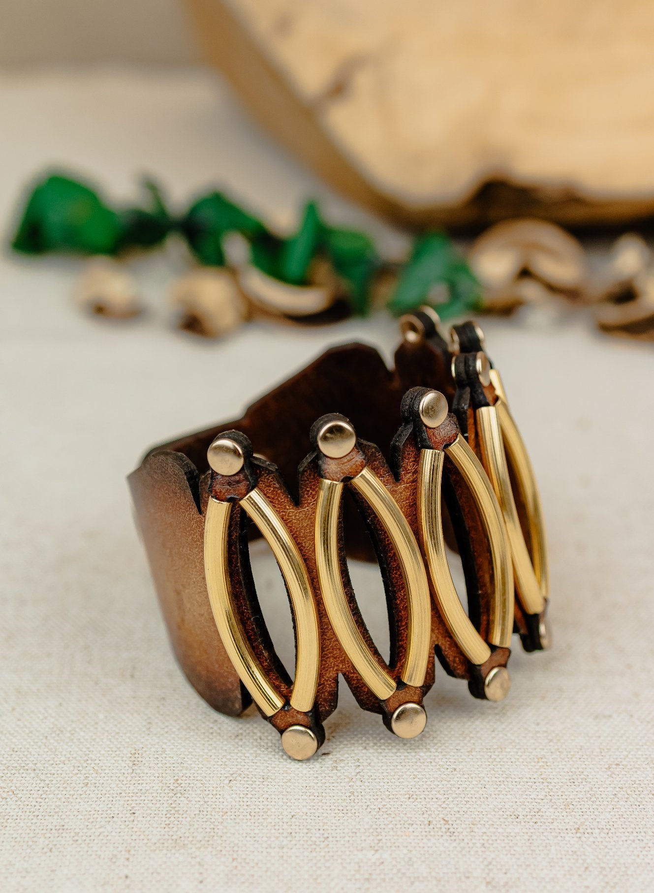 Elancia Cuff, Gold Studs and Tubes
