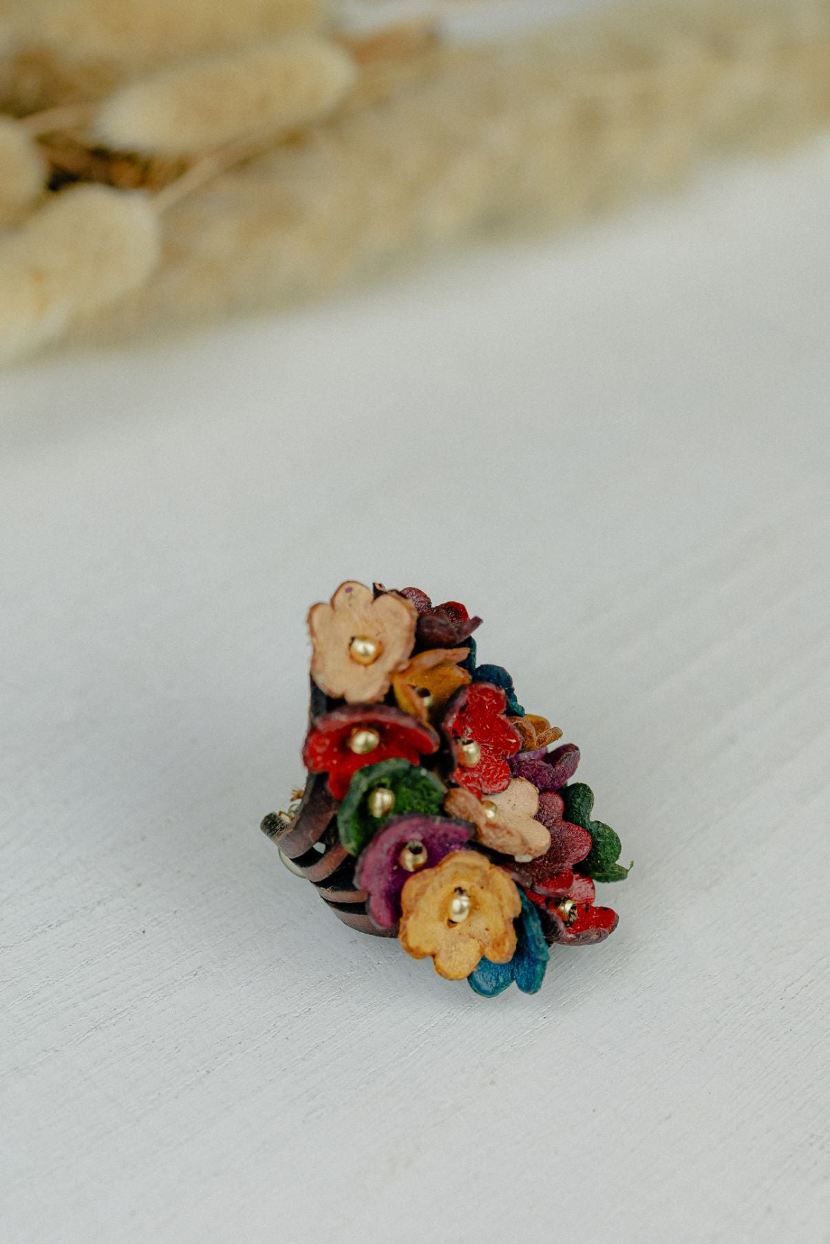 Botanical Garden Leather Ring — Multicolour