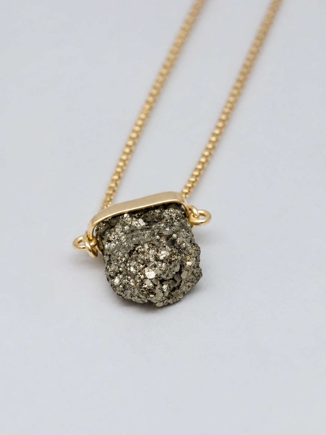 Raw Pyrite 18k Gold Vermeil Nugget Pendant Necklace
