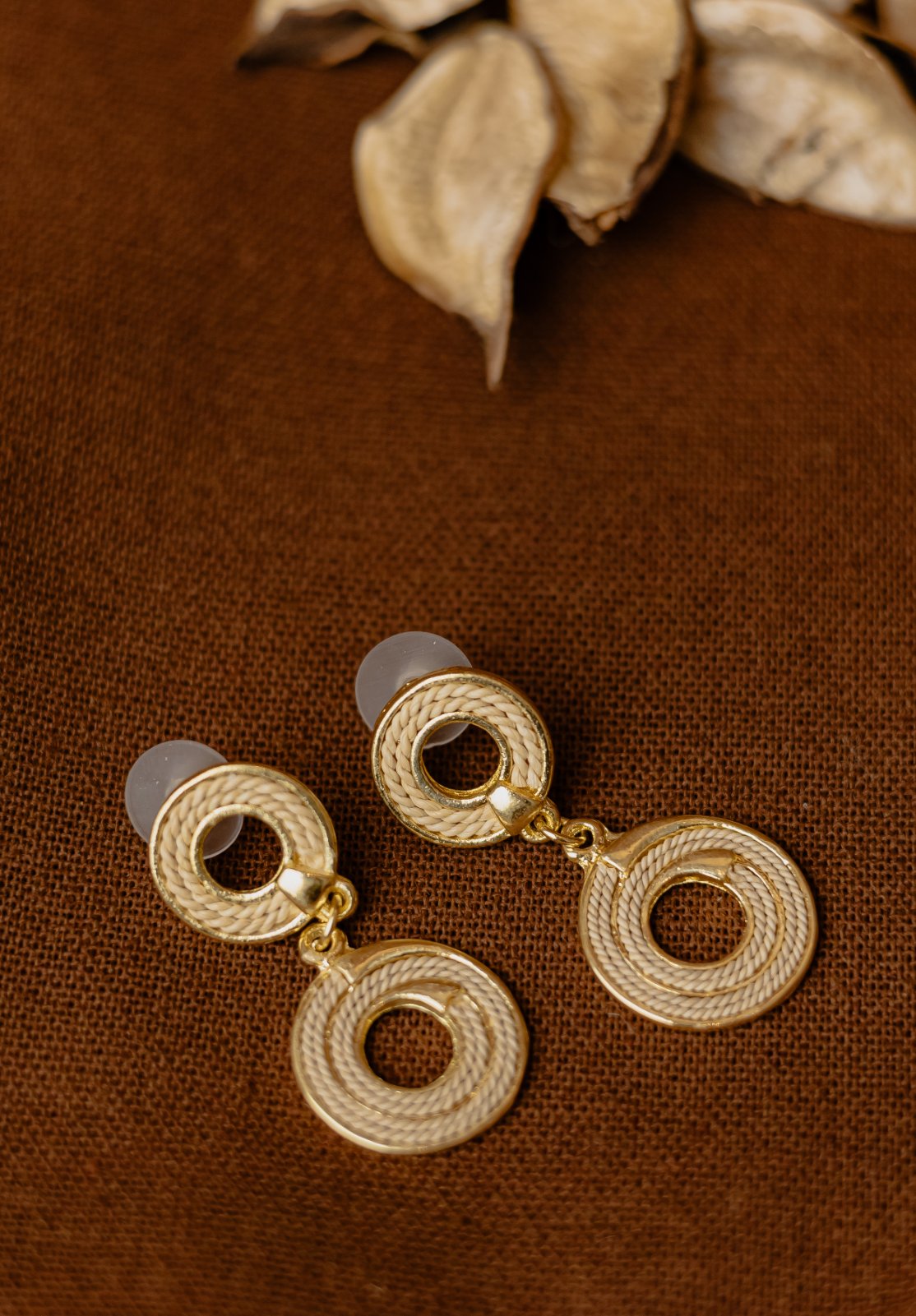 Buriti Palm Double Spiral Drop Earrings