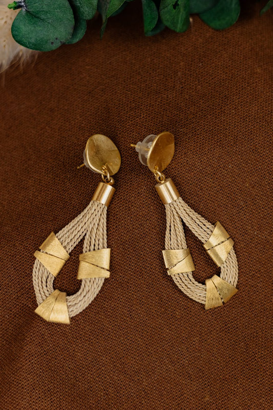 Buriti Palm Triple Circle Drop Earrings