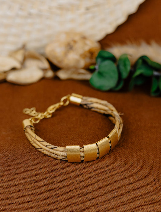 Buriti Palm Layered Teardrop Loop Earrings