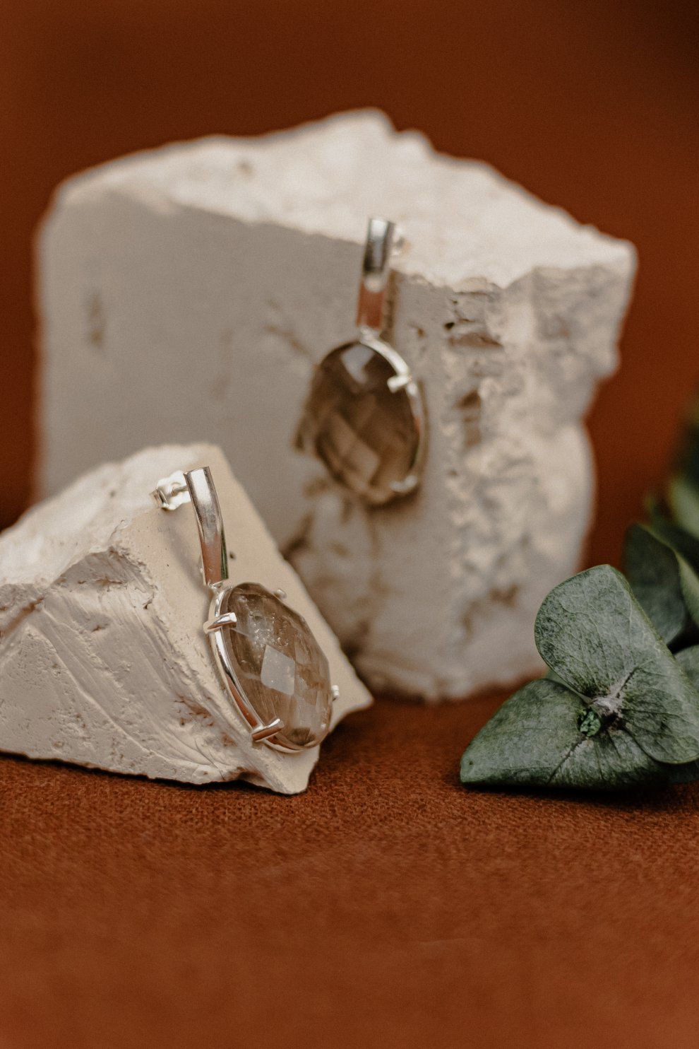 Rock Crystal Oval Pendant Charm