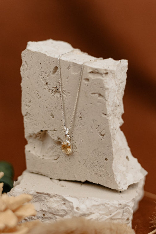 Aquamarine Point Pendant Necklace