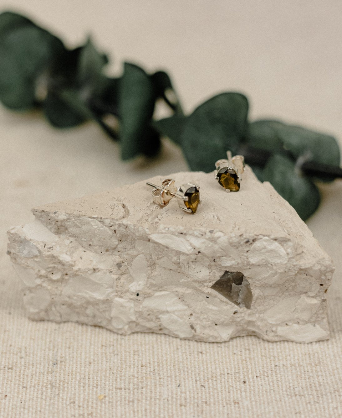 Pink Tourmaline Round Stud Earrings II