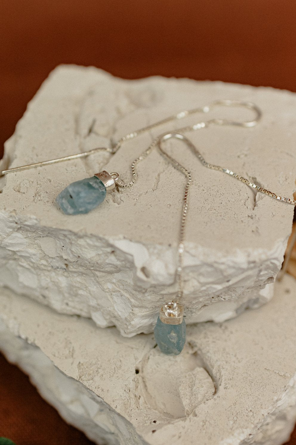 Raw Aquamarine Pendant Necklace
