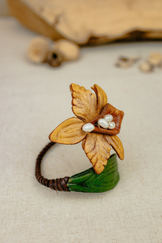 Orchard Blossom Bangle, Golden Flower