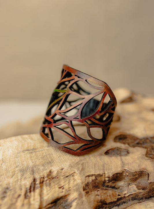Foliage Vein Cuff, Warm Brown