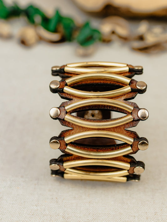 Elancia Cuff, Gold Studs and Tubes