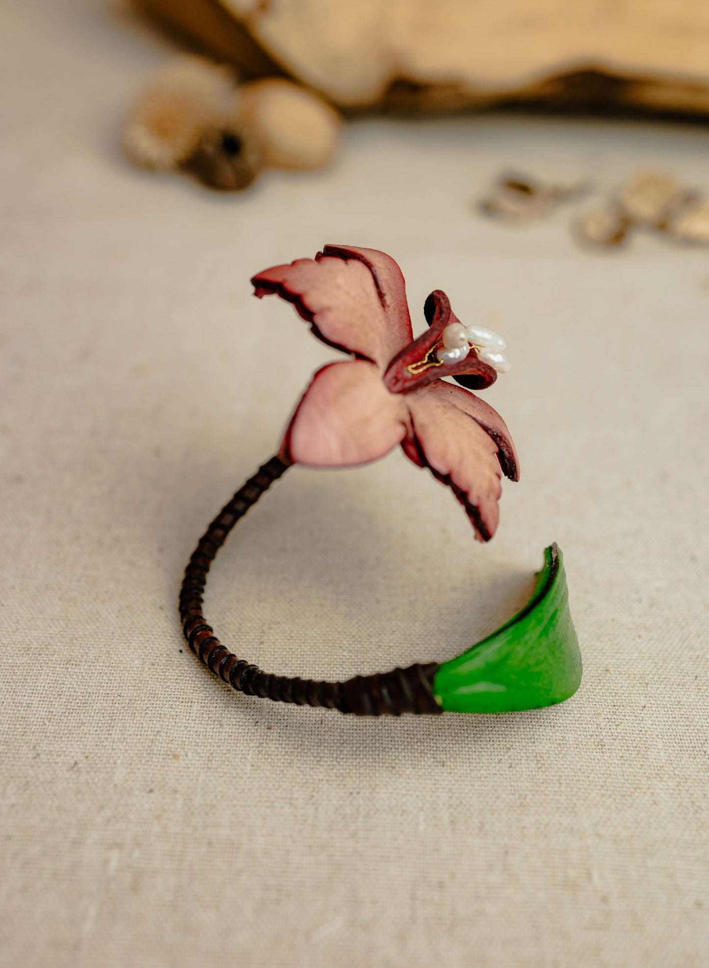 Orchard Blossom Bangle, Blush Flower